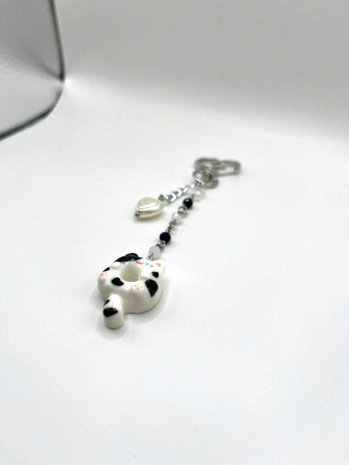 Donut cat keychain
