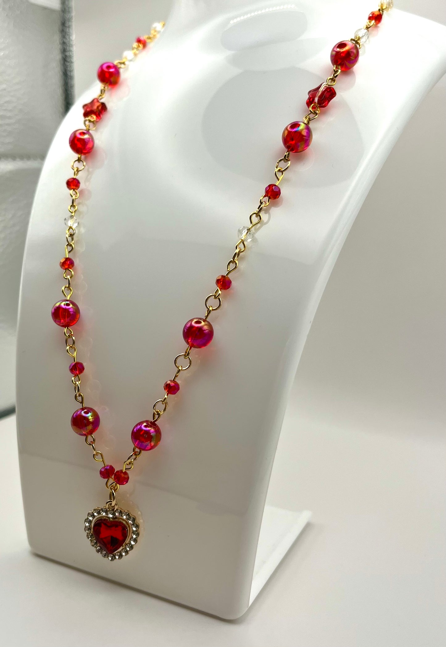 ruby heart necklace
