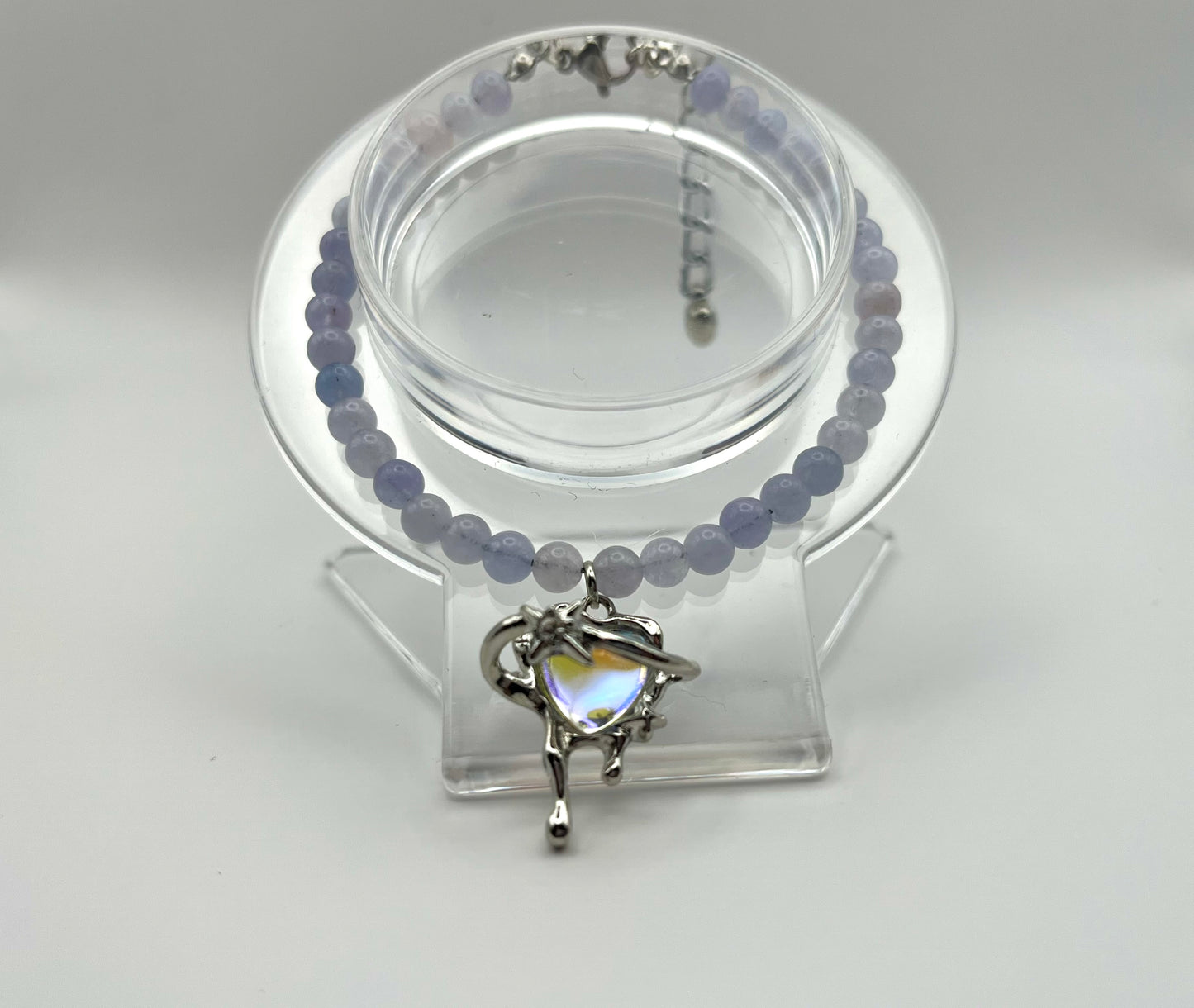 Blue heart bracelet